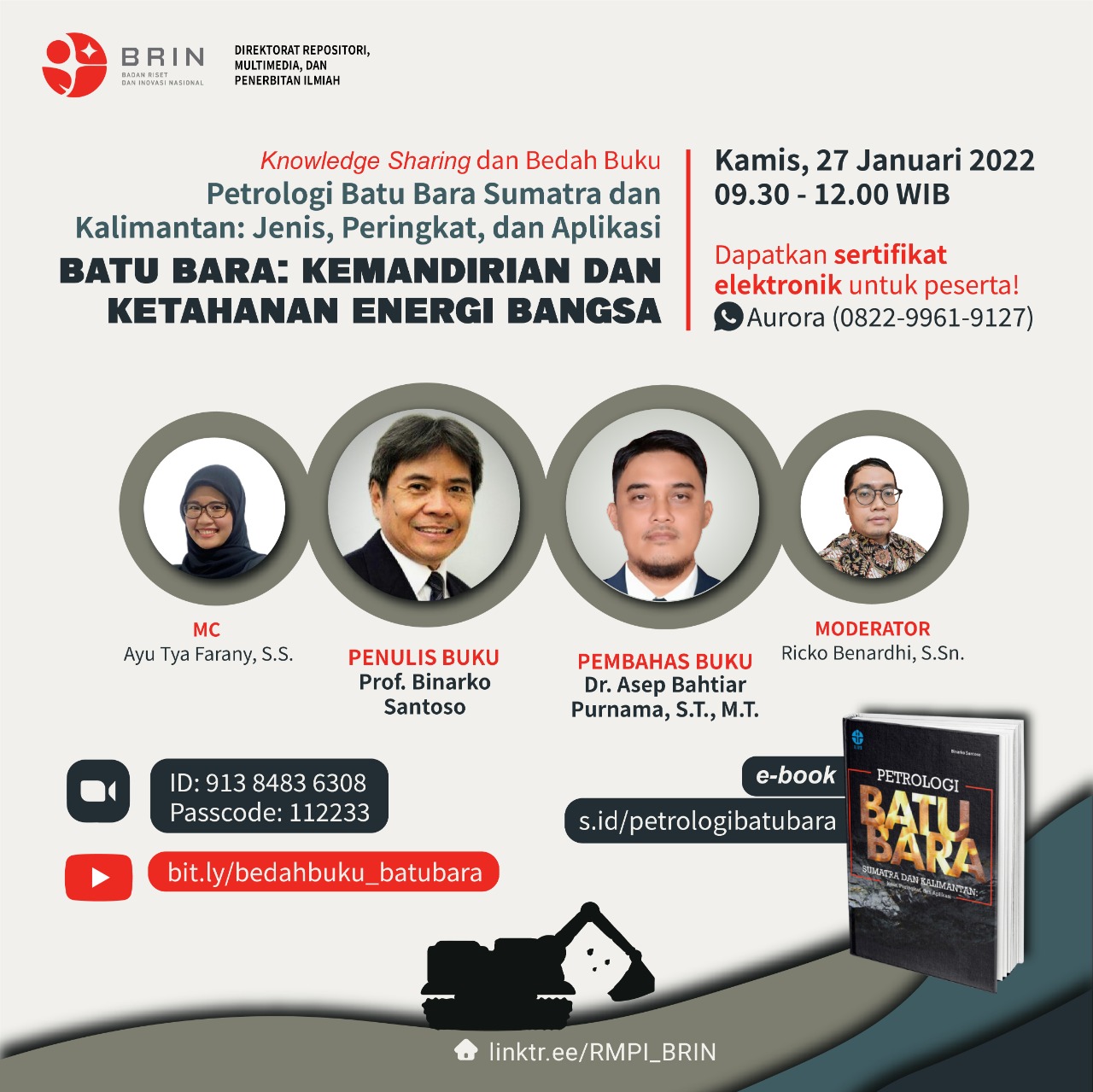 Knowledge Sharing dan Bedah Buku Petrologi Batu Bara Sumatra dan Kalimantan: Jenis, Peringkat, dan Aplikasi dengan tema “Kemandirian dan Ketahanan Energi Bangsa"